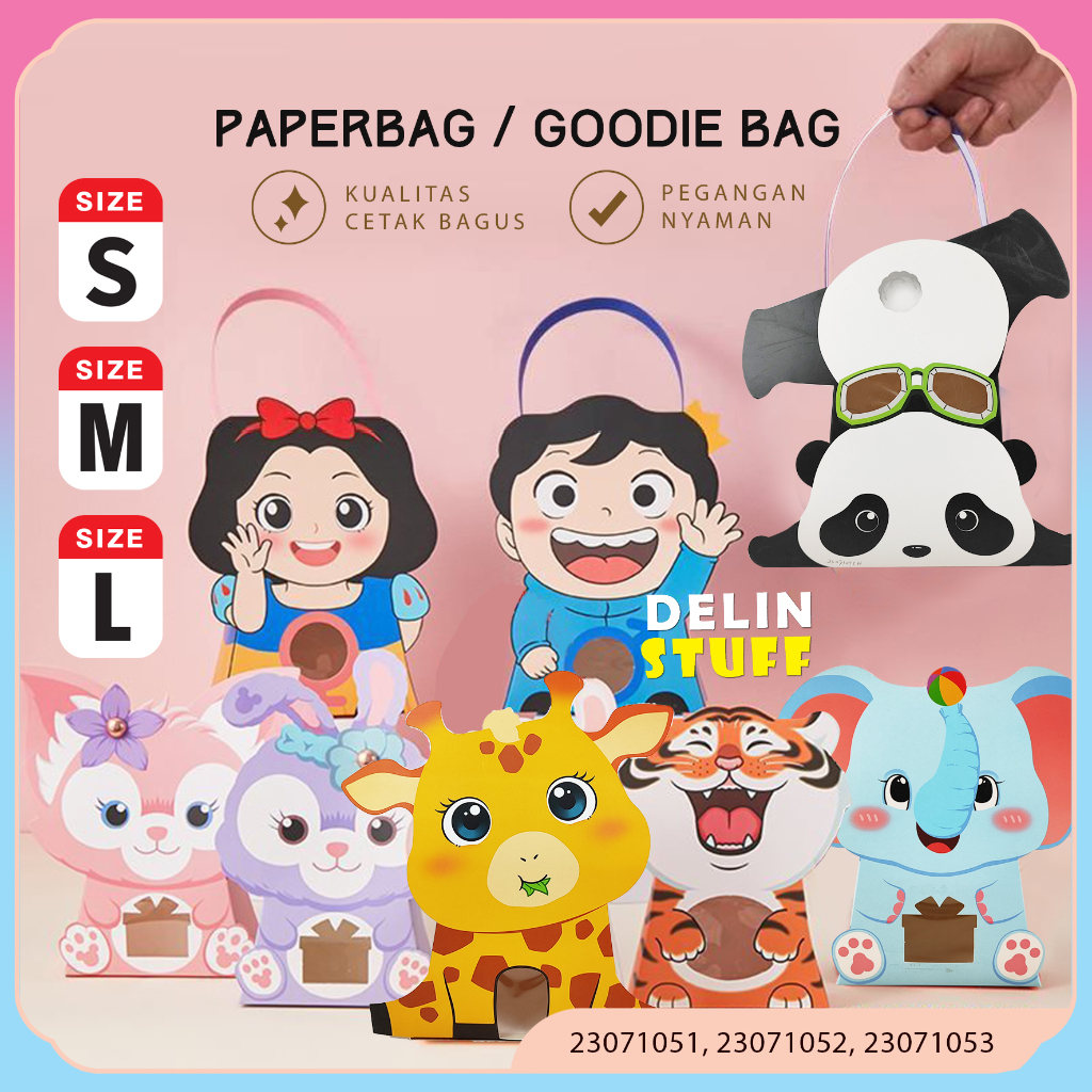 

Goodie Bag Ulang Tahun Anak Stella Lou Kotak Kado Ulang Tahun Duffy Bear Tas Ulang Tahun Anak Snow WhitePaper Bag Ulang Tahun Anak Bingkisan Ulang Tahun Anak size S, size M size L (23071051, 23071052, 23071053)