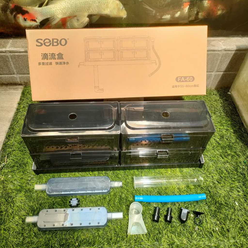 SOBO FA 60 - BOX TOP FILTER 55-80CM TRICKLE AQUARIUM ATAS 2 SUSUN FA60
