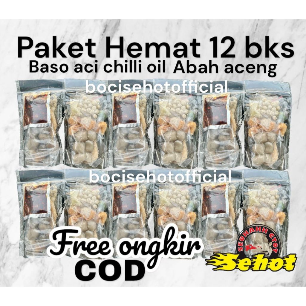 

[ CHILLI OIL ] 12 BUNGKUS BASO ACI CHILLI OIL PAKET USAHA Food Instan Pedas