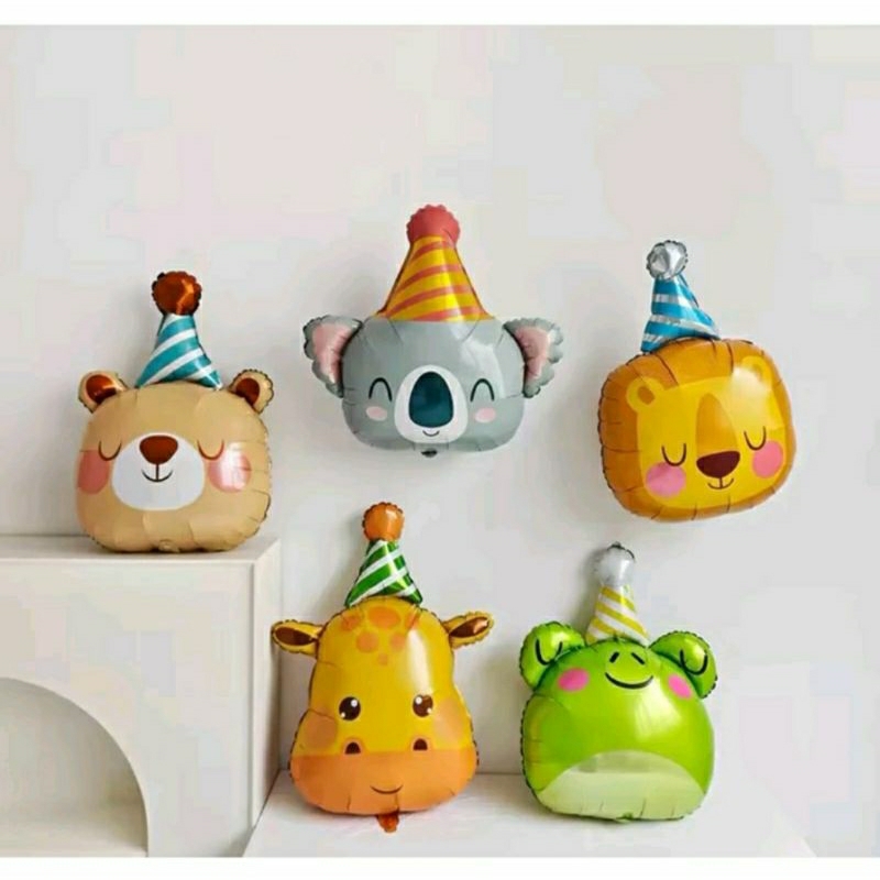 BALON KEPALA ANIMAL TOPI