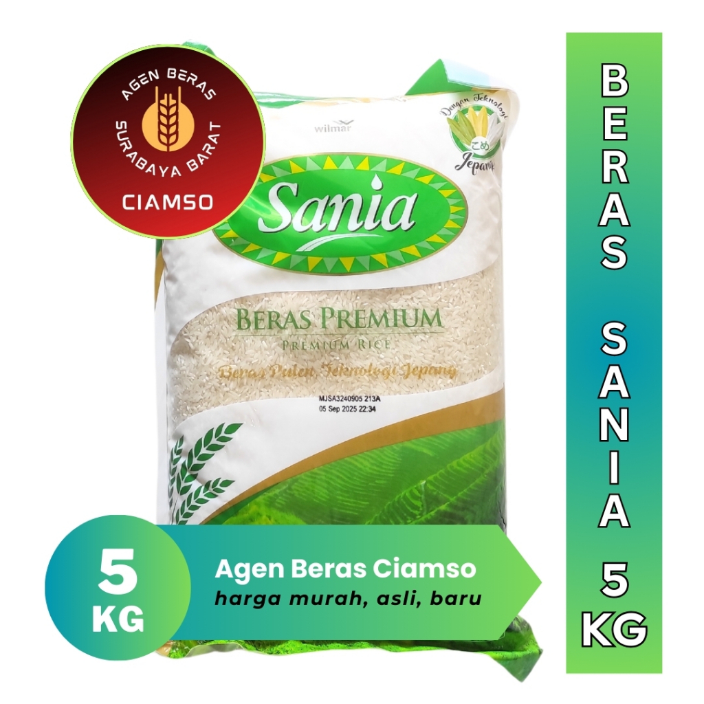 

Beras Premium Sania 5kg Isi 1 sak