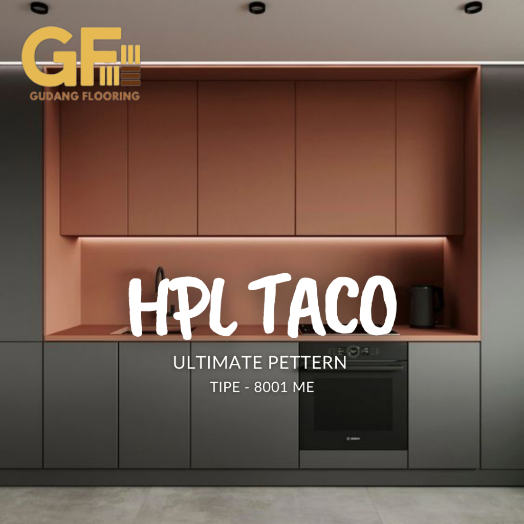 HPL Taco Ultimate Pattern / Tipe - 8001 ME Pelapis meja Furniture HPL kayu Triplek