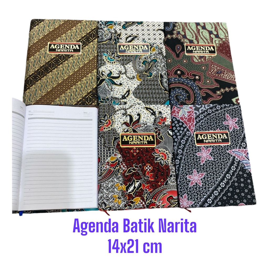 

[1 Pcs] Buku Agenda Kerja 100 Lembar Batik Narita / Notebook Catatan 100 Lembar Batik Narita