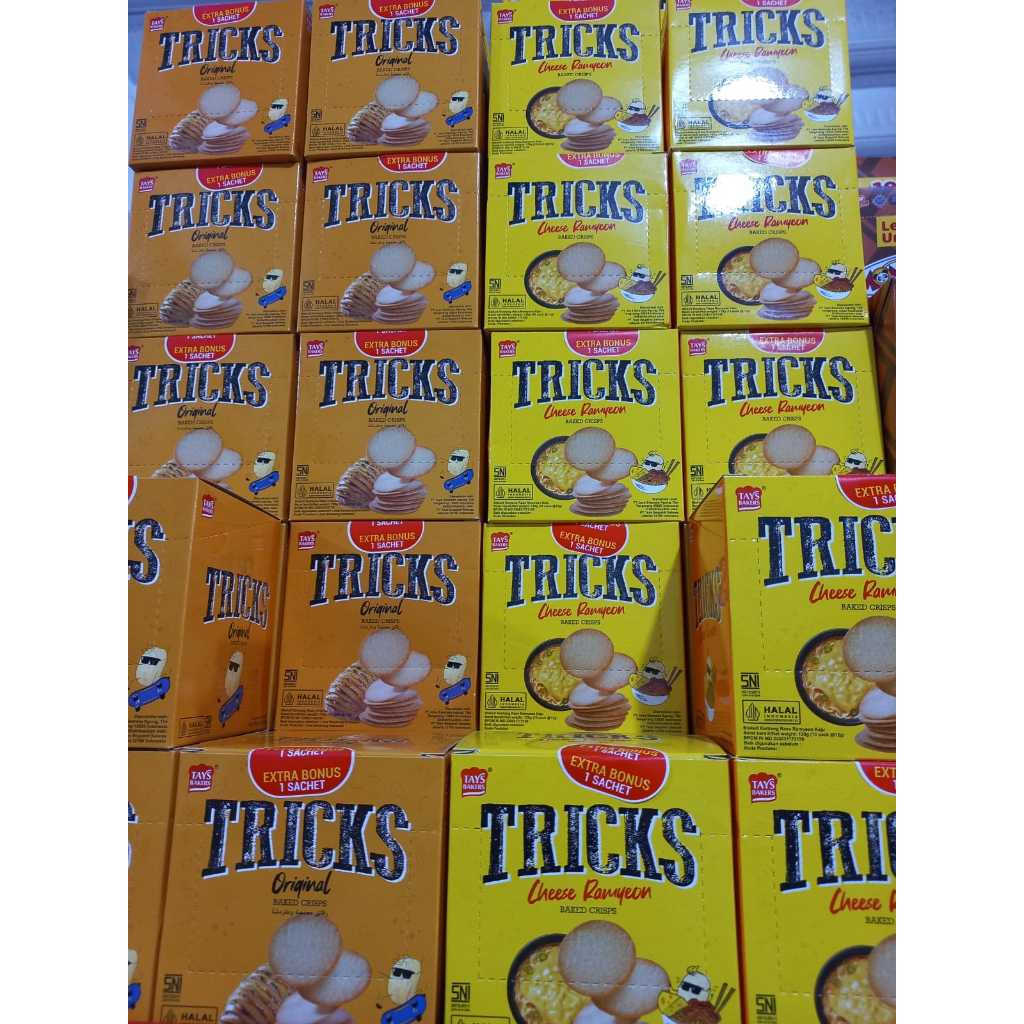 

TRICKS BISCUIT KENTANG BAKED CRISPS CHIPS 10 PC X 15GR All variant