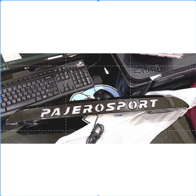 (RIAU IMP) TRUNKLID LAMPU BELAKANG PAJERO LAMA HITAM + LAMPU RUNNING