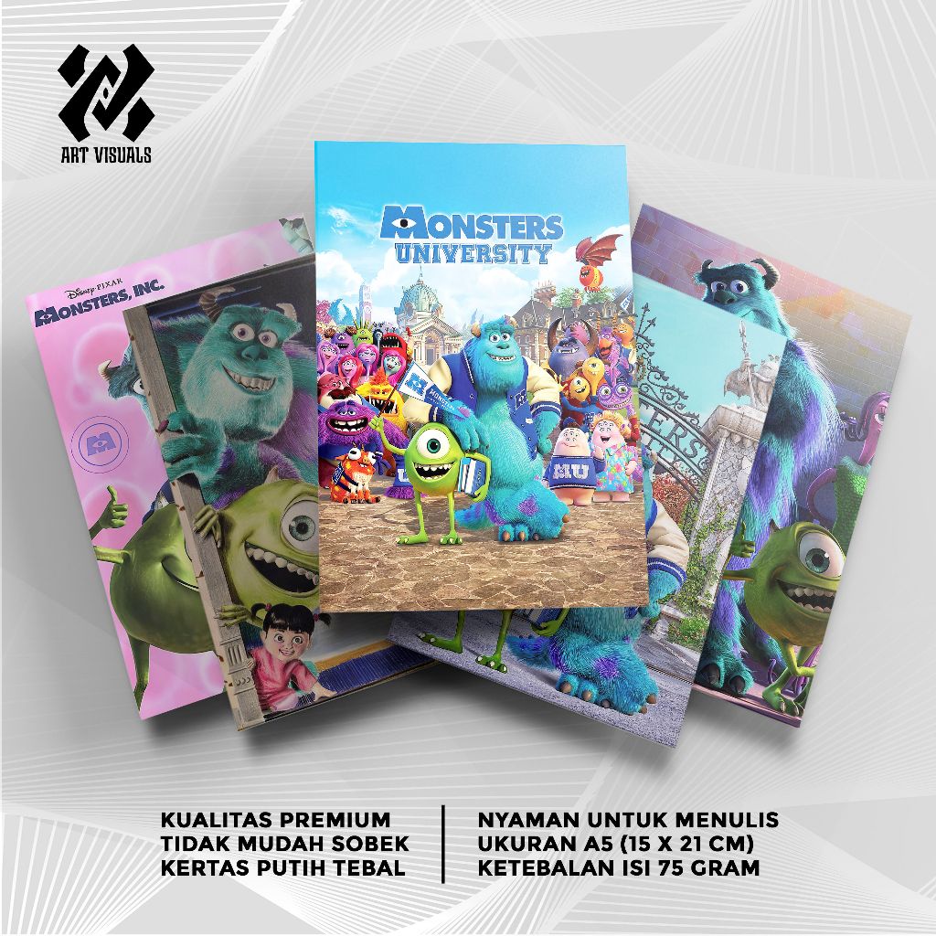 

Buku Tulis Custom Tema Monster University Terlengkap Termurah Model Bebas Pilih Foto / Buku Tulis Sekolah / Buku Catatan