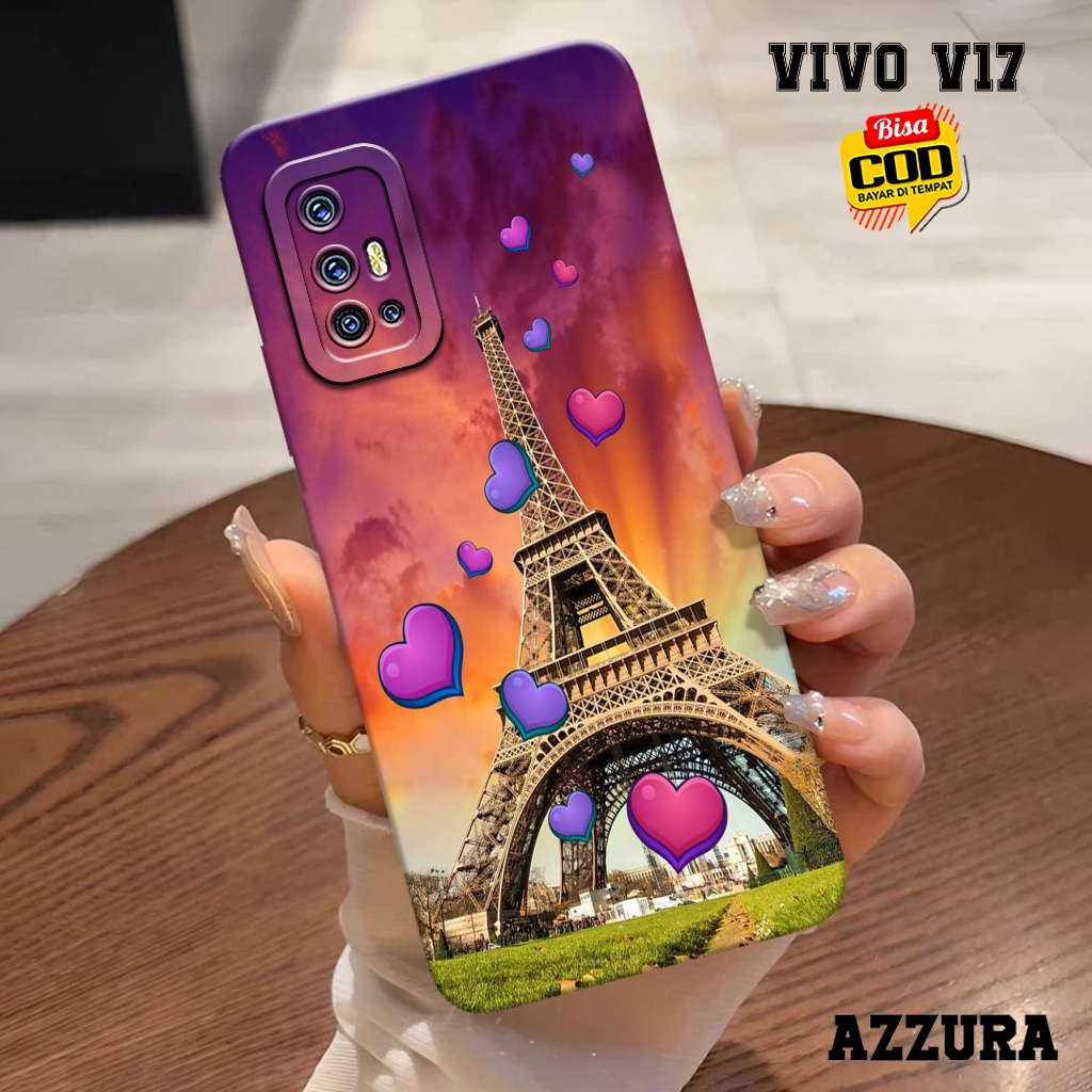 AZZURA - Case Vivo V17 - Fashion Case Paris - Softcase Vivo V17 - Casing Hp Vivo V17 - Kasing Hp Viv
