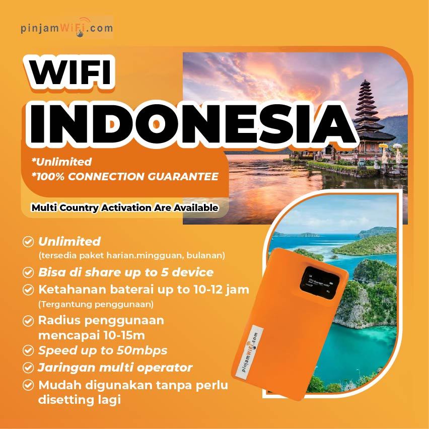 Pinjam Wifi Sewa Modem Portable Indonesia DAILY UNLIMITED FUP 8 gb/days