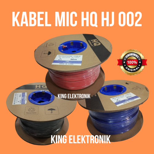 Kabel MIC HQ HJ-002 Meteran Merah | Hitam | Biru