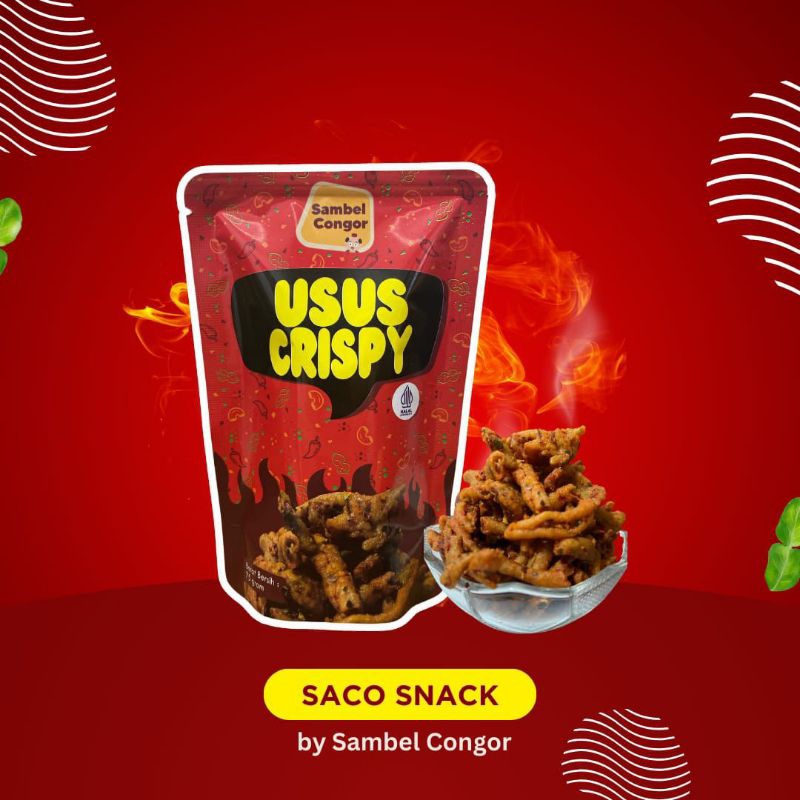 

usus crispy pedas nagih by sambel congor SACO Snack cemilan jajanan viral