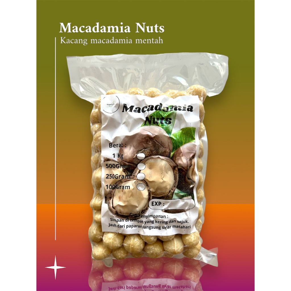 

Kacang Macadamia Australia 1000 gr / Macadamia Nuts 1000 gr