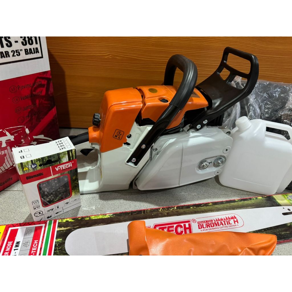 Chain Saw V-Tech MS381 MS-381 Bar 25 in 42T Siap Pakai