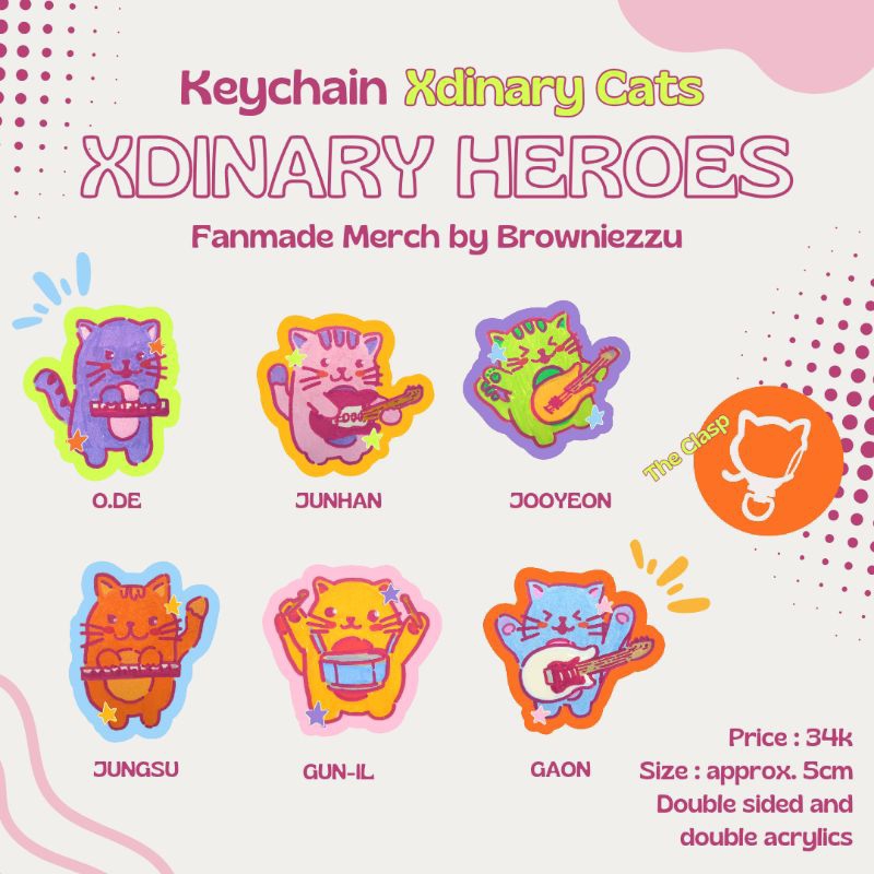 [READY] KEYCHAIN XDINARY HEROES FANMADE MERCH BY BROWNIEZZU