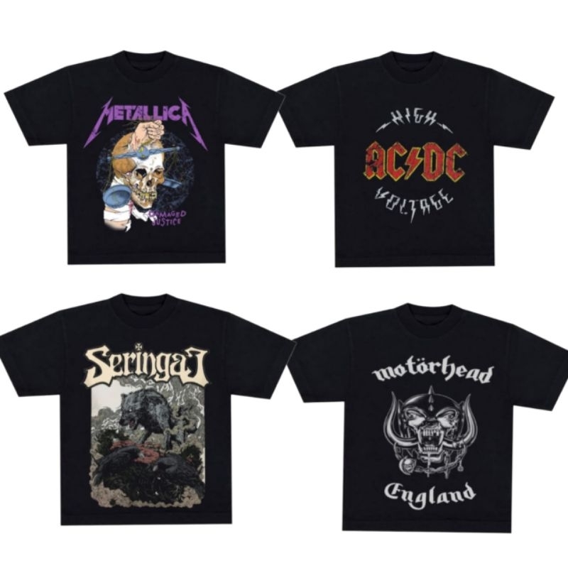 Kaos Band/Baju Band Anak Laki Laki Usia 1-14 tahun/Kaos Metal Anak Laki Laki Bahan Cotton Combed 30s