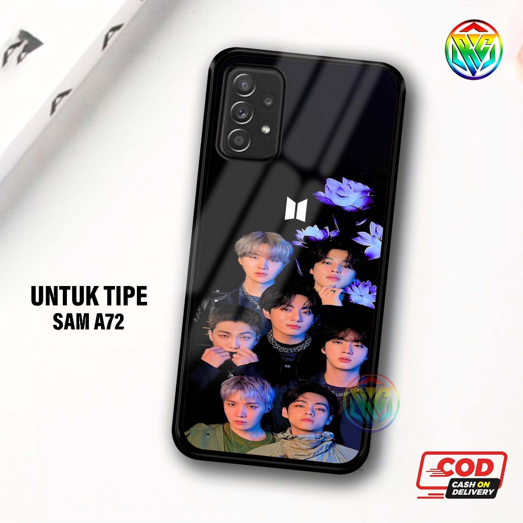 Real Case Samsung A72 Terbaru Case kilau - New Case Glossy casing Hp Samsung A72  [Motif BTS] - Hard