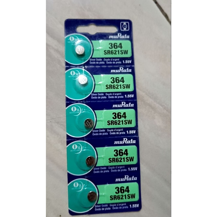 Baterai Jam Tangan Watch SR621SW SR621 621 364 ORIGINAL nyala tahan lama isi 5 Murata