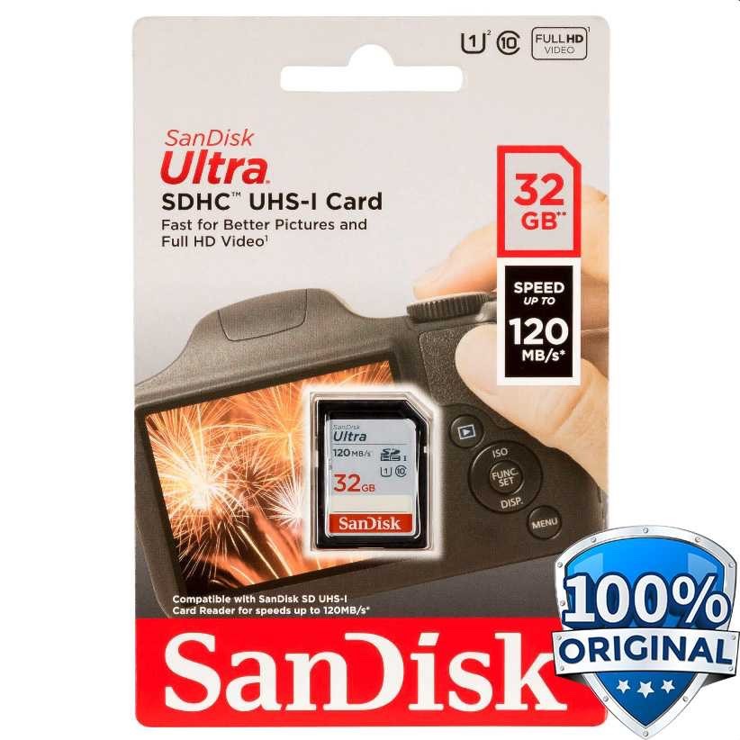 SANDISK SD CARD 32GB 120MB/S | SDCARD SDHC 32 GB 120 MBPS