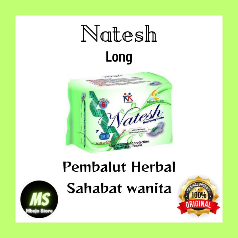 NSTESH NIGHT EXTRA LONG PEMBALUT KESEHATAN HERBAL (6 PCS @ 330 MM) PEMBALUT KEWANITAAN PEMBALUT HERB