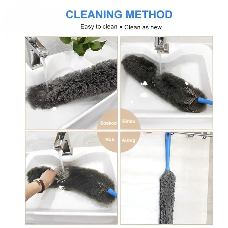 ALGAN25 KAMOCENG MICROFIBER TELESKOPIK BULU HALUS GAGANG 280 CM BISA DIPERPENDEK PERPANJANG /