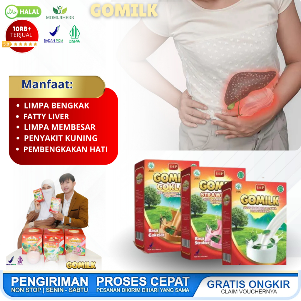 GOMILK Susu Kambing Etawa Plus Obat Herbal Limpa Bengkak Liver Liver Bengkak Pembengkakan Limpa Limp