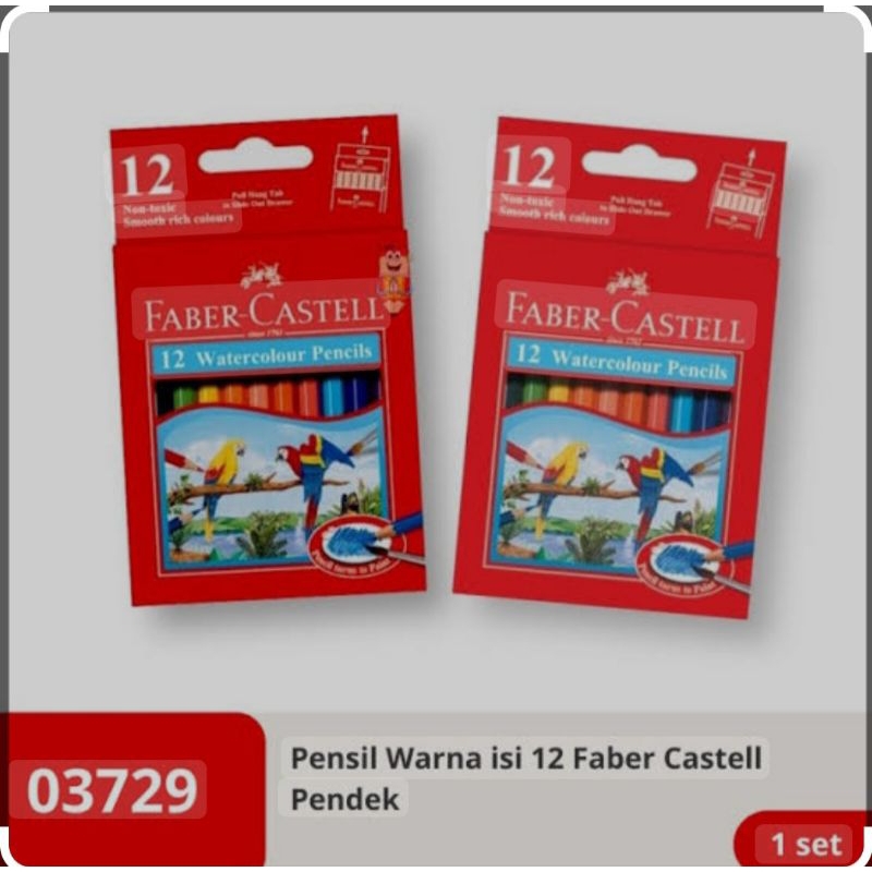 

pensil warna 12 warna pendek Faber-Castell