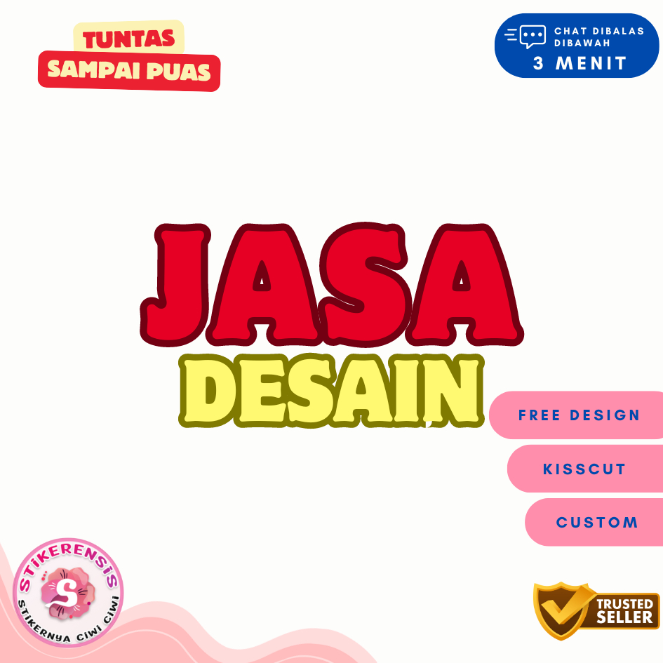 Jasa Desain Sticker Logo Stiker Kemasa Makanan Botol Minuman 2X REVISI