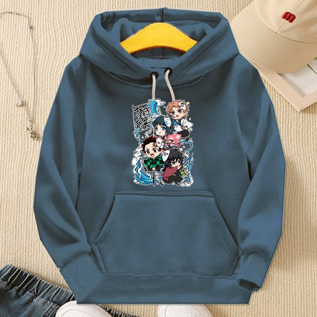 Jaket Sweater Hoodie Anak Anime Hoodie Laki Laki Perempuan Motif Anime Untuk Usia 2 Sampai 12 tahun