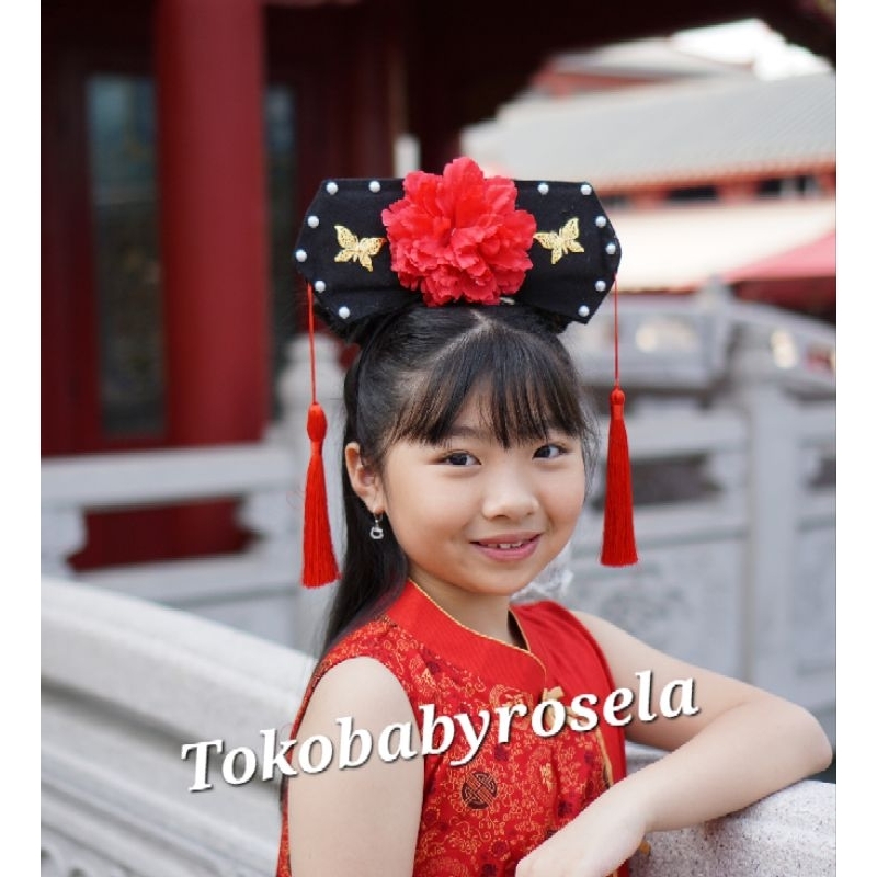 Bando cina Imlek anak Putri Huan Zhu aksesoris anak perempuan