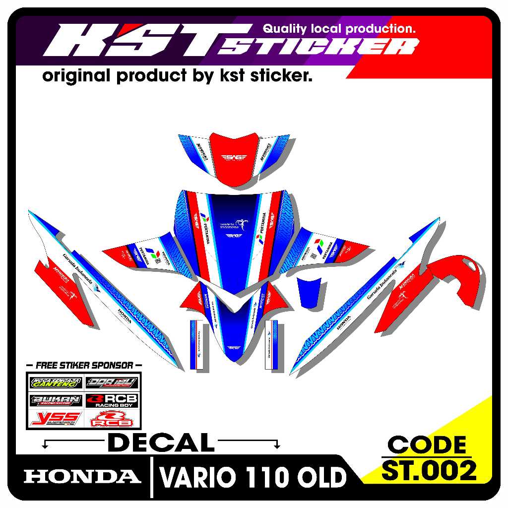 Decal Fullbody Vario 110 Lama/Old - Full Body Decal Honda Vario 110 Lama/Old. ST.002