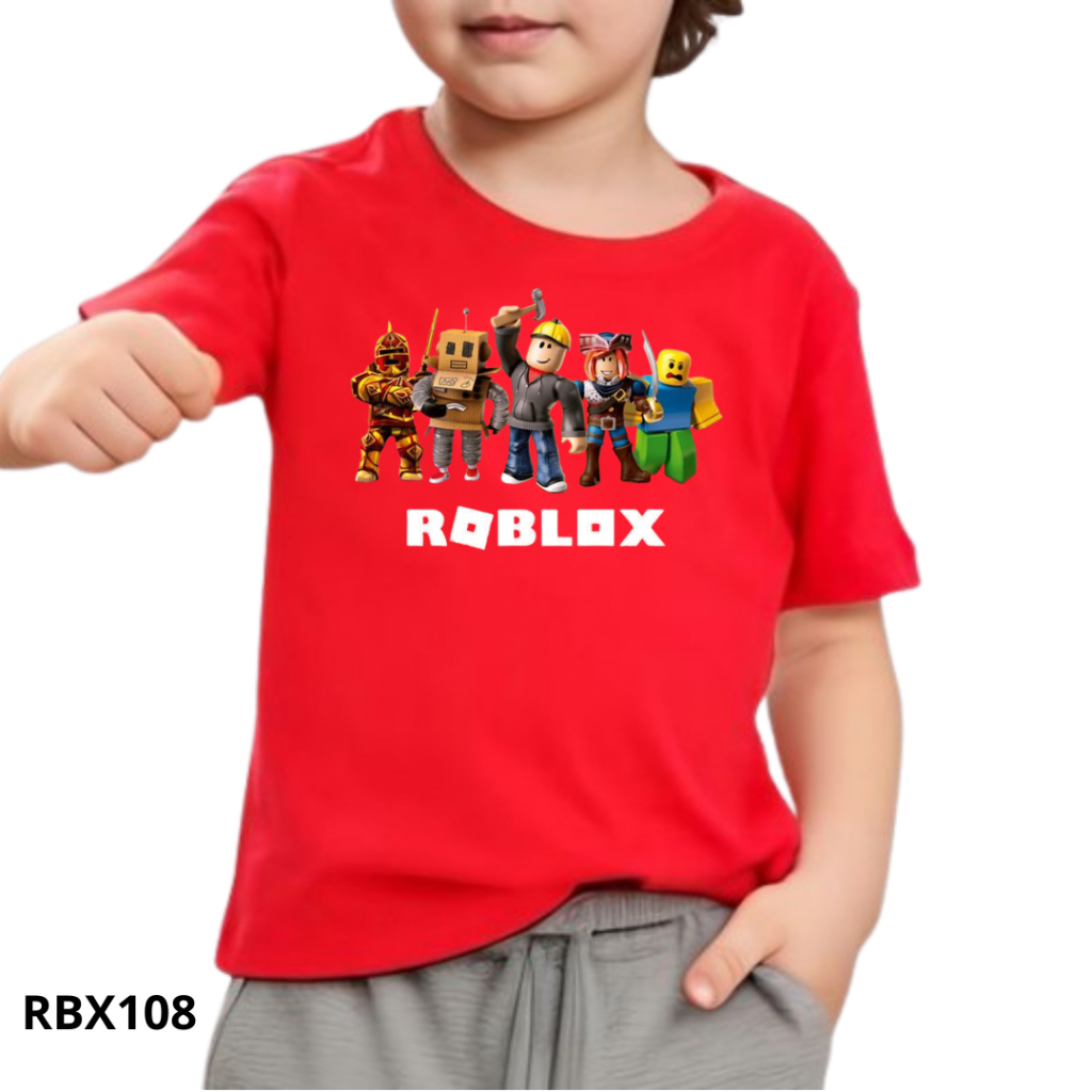 [FREE NAMA] BAJU KAOS ANAK DAN DEWASA ROBLOX COUPLE COTTON COMBED 30S / [MaxChi] Kaos Anak Remaja De