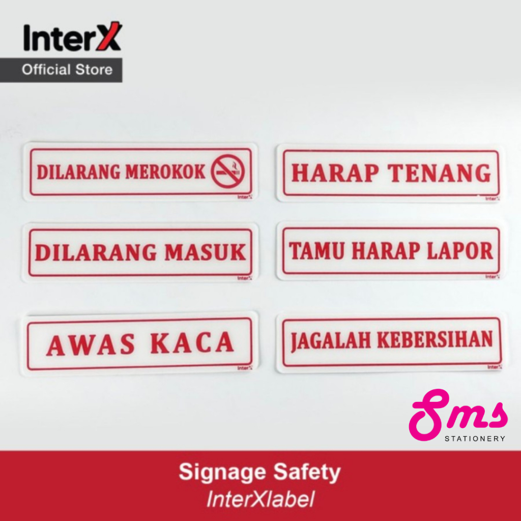 

Interxlabel Sign Label Safety - DilarangMerokok