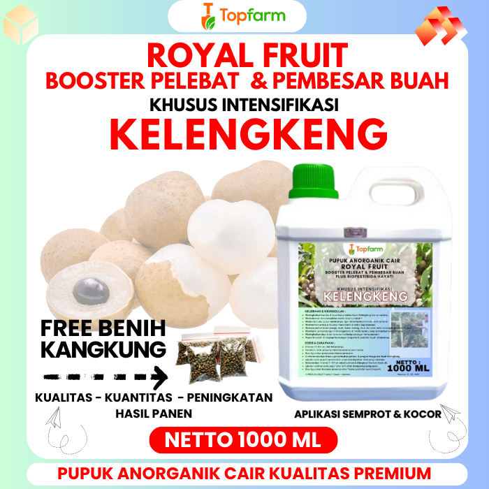 Pupuk Topfarm / Pupuk Booster Kelengkeng Terbaik / Pupuk Booster Kelengkeng  / Pupuk Khusus Buah Kel