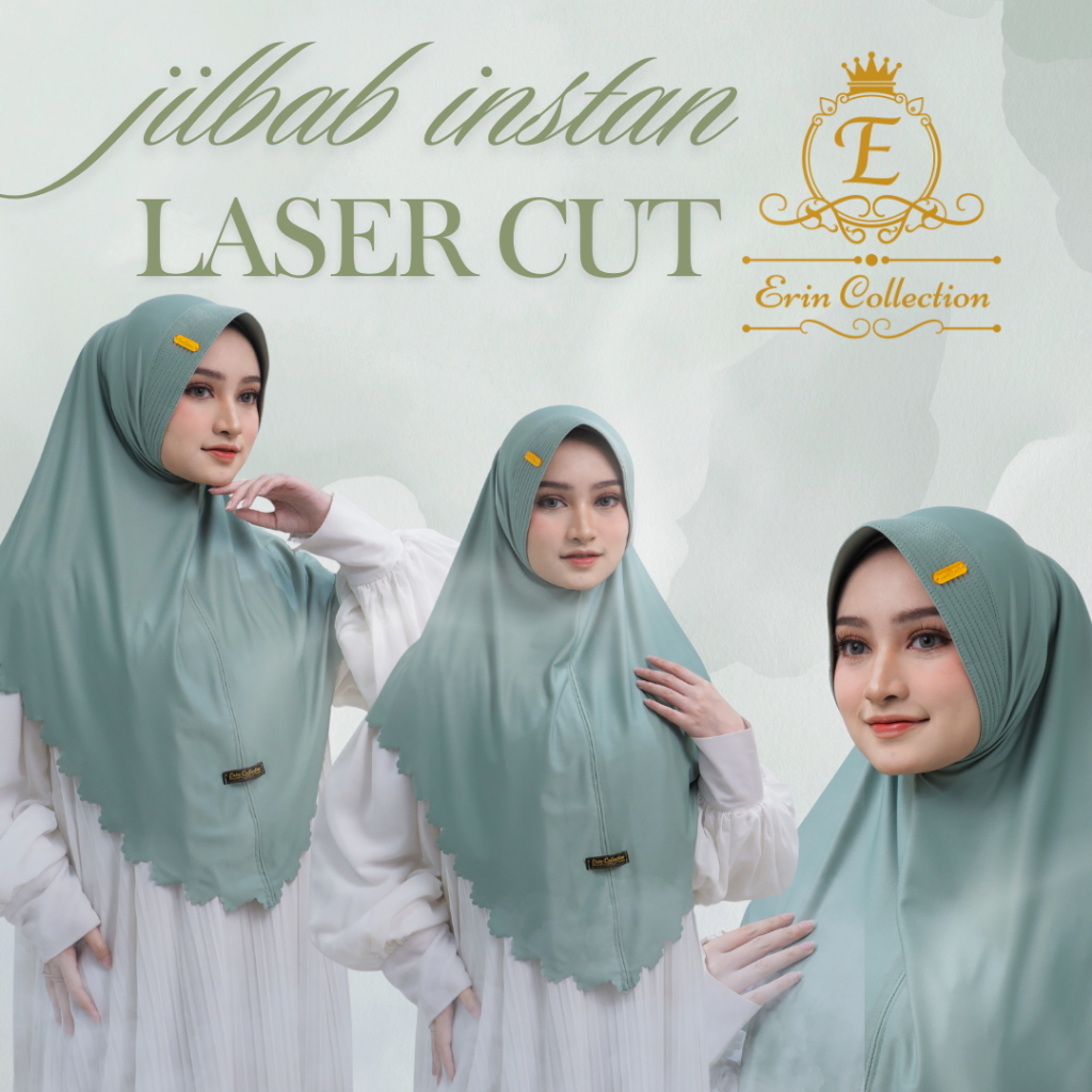 JILBAB INSTAN/ BERGO INSTAN LASER CUT ERIN_COLLECTION