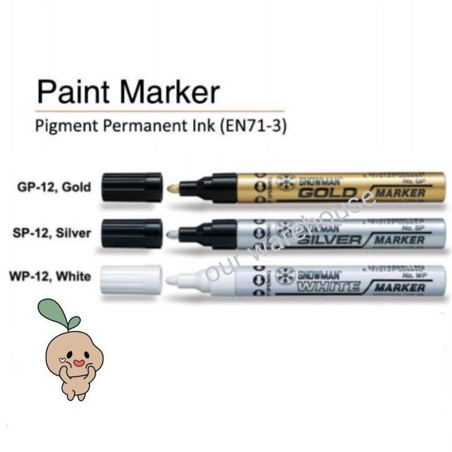 

Potongan 15 SPIDOL SNOWMAN PERMANENT PAINT MARKER GOLD SILVER WHITE EMAS PERAK PUTIH A49
