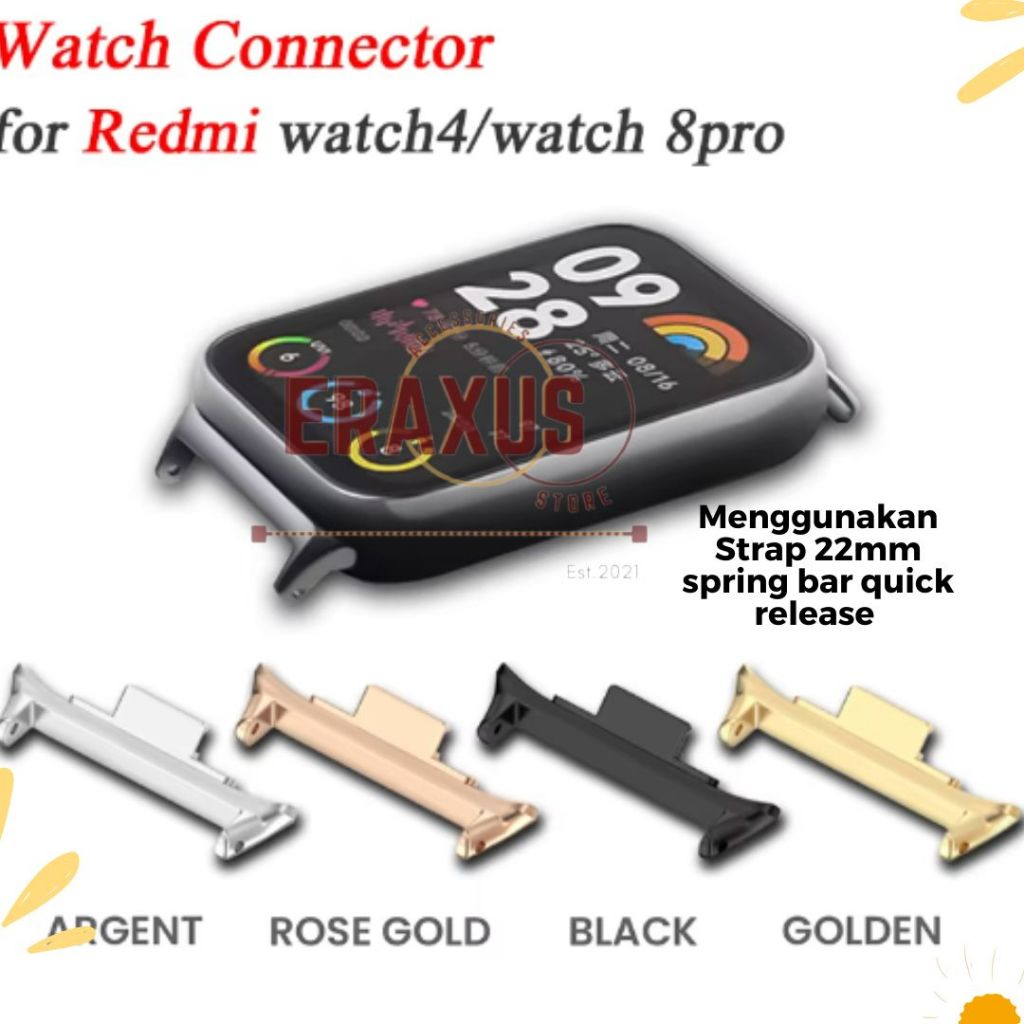 Eraxus Adapter Strap Redmi Watch 4 5 / Mi Band 8 PRO / Xiaomi Smart Band 9 Pro Metal Stainless Steel