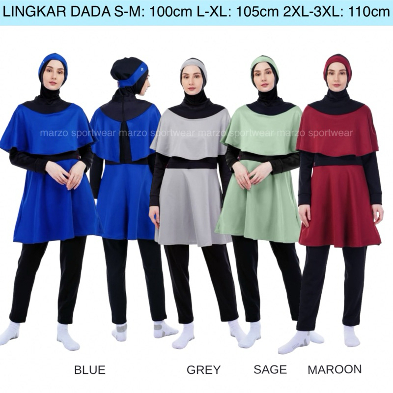 [JUMBO LD 110cm] BAJU RENANG MUSLIM JUMBO/ BAJU RENANG MUSLIM ROCELLA/ BAJU RENANG MUSLIM WANITA JUM