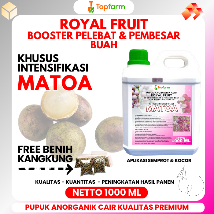 Pupuk Topfarm / Pupuk Booster Buah Matoa / Pupuk Booster Matoa / Pupuk Matoa Terbaik / Pupuk Matoa A