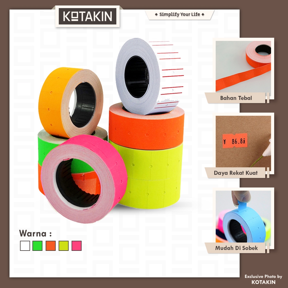 

Kertas Label Harga 1 2 Baris Tag Price Stiker 10 Roll Refil Label Harga Jajan Jualan