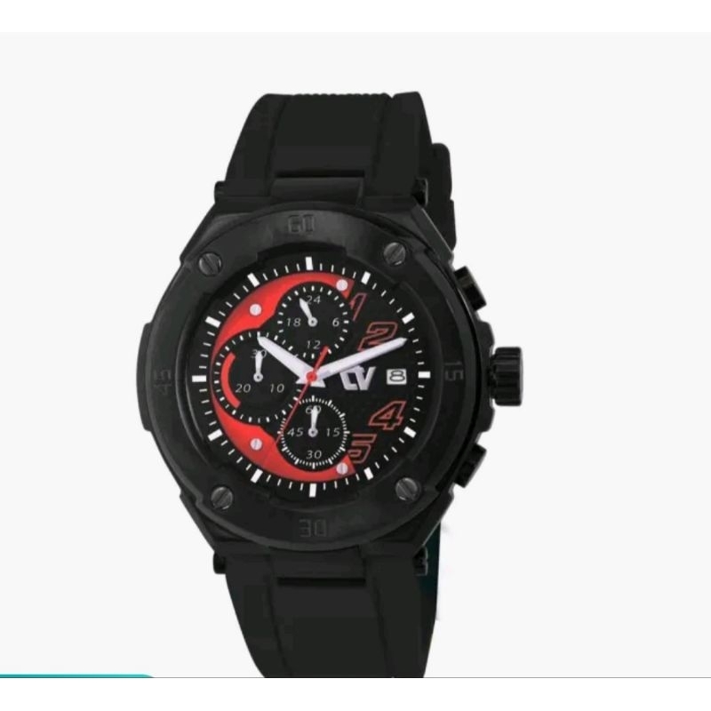 Jam Tangan Pria Tali Karet Christ Verra CV C10508G-36 BLK