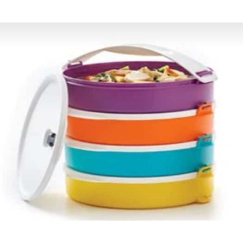 Click To Go Round Reheatable/Rantang Tupperware