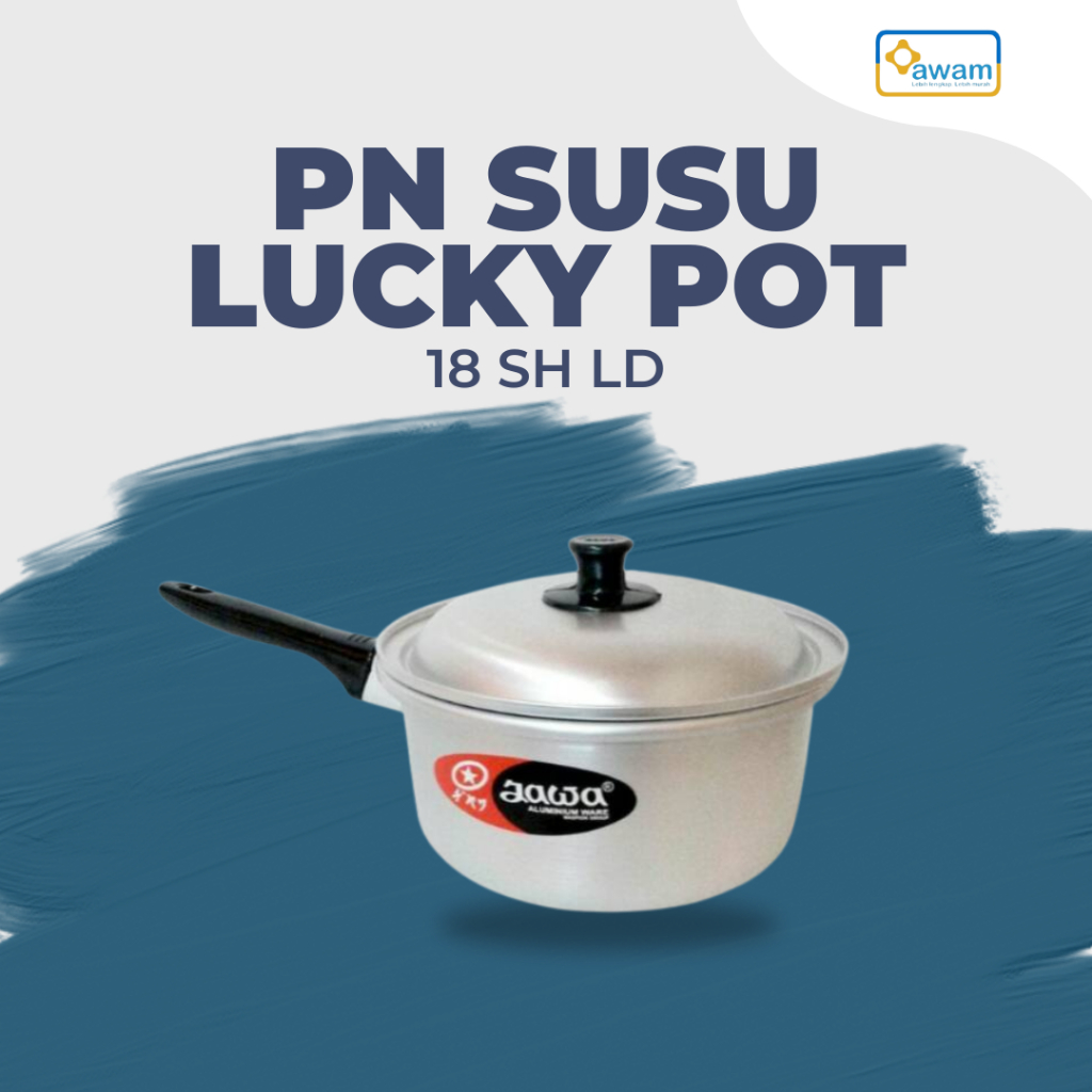 MASPION PANCI SUSU LUCKY POT 18 SH / PANCI PEGANGAN 16 TUTUP/ PANCI ALUMINIUM TUTUP JAWA 18