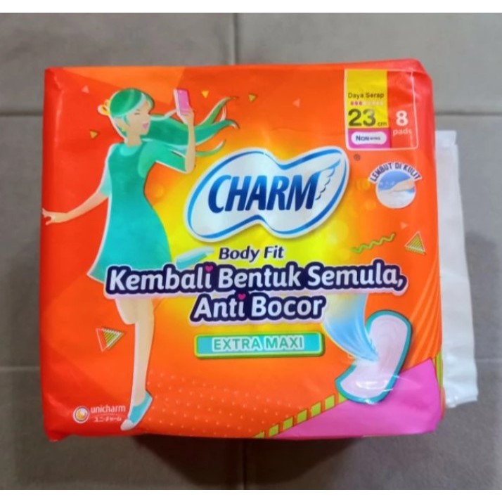Charm Pembalut Anti Bocor Non wing 8pads