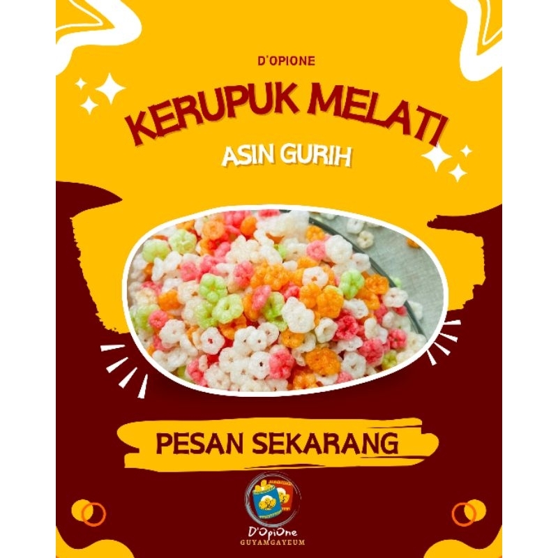 

D'OpiOne Kerupuk Melati Asin Gurih Terenak 250 Gram Terenak!!! Termurah!!!