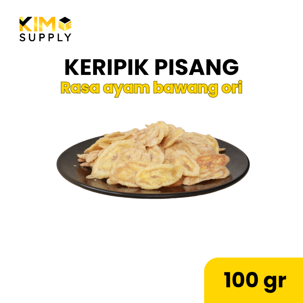 

KERIPIK PISANG AYAM BAWANG ORIGINAL (100GR) cemilan snack makanan kekininal viral termurah terlaris