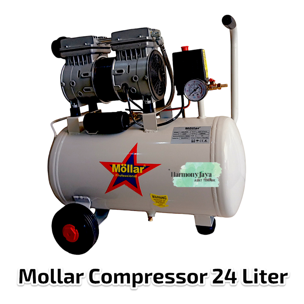 Kompresor angin AC1024S Oiless Air Compressor 24 Liter Mollar