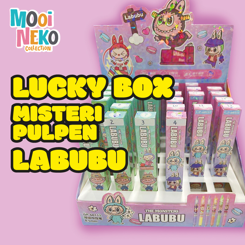 

Pen labubu/blind box labubu gel pen hitam