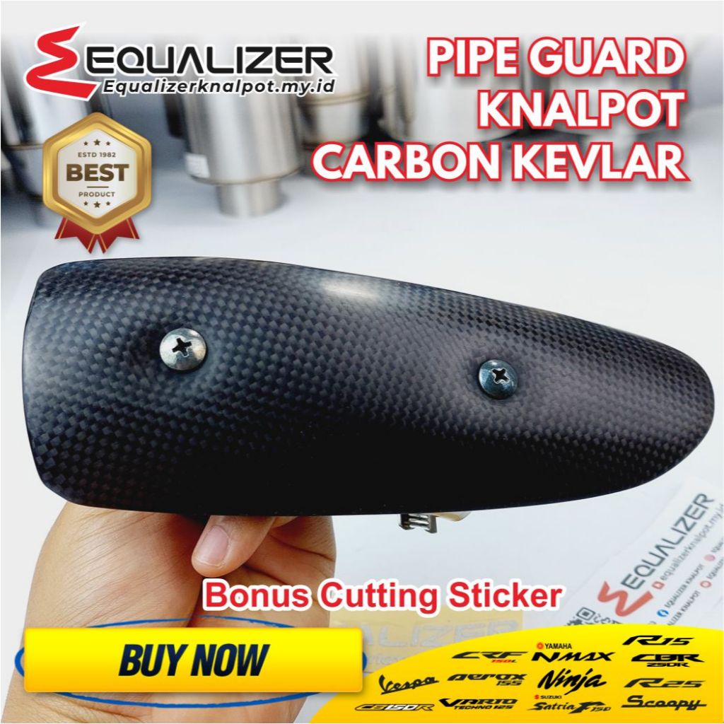 Cover Leher Knalpot Carbon Cover Pipa Knalpot Carbon Pelindung Pipa Knalpot Carbon Pipe Guard Knalpo