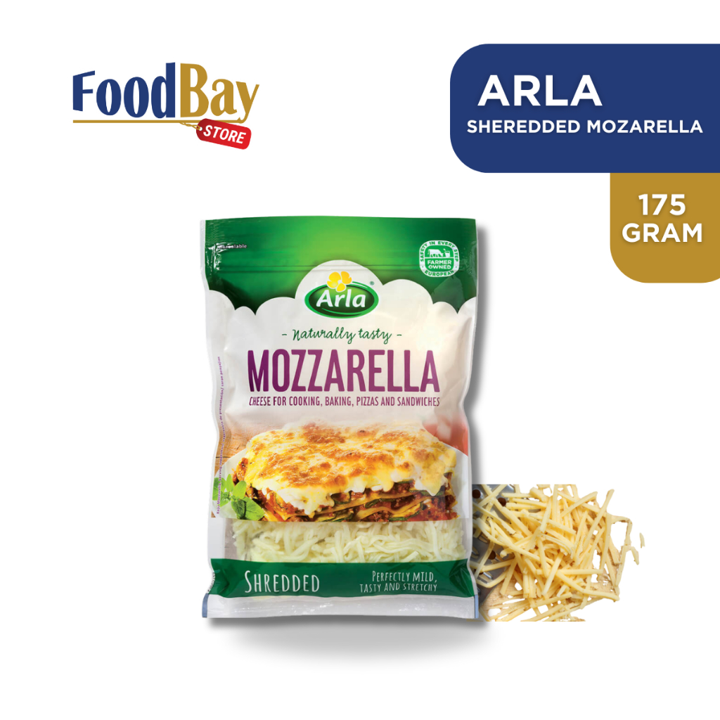 

ARLA Shredded Mozzarella Cheese Keju Parut 175 Gr