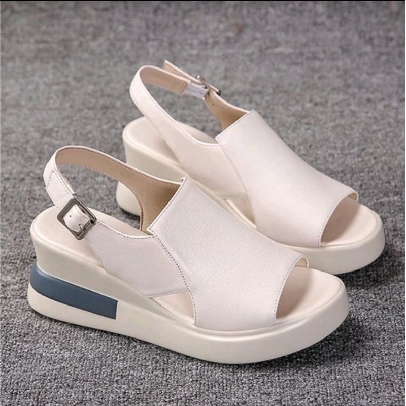 Sandal Wedges Tali Terbaru Sendal Wanita Korea Import L111 Sandal Wedges Pesta Terlaris