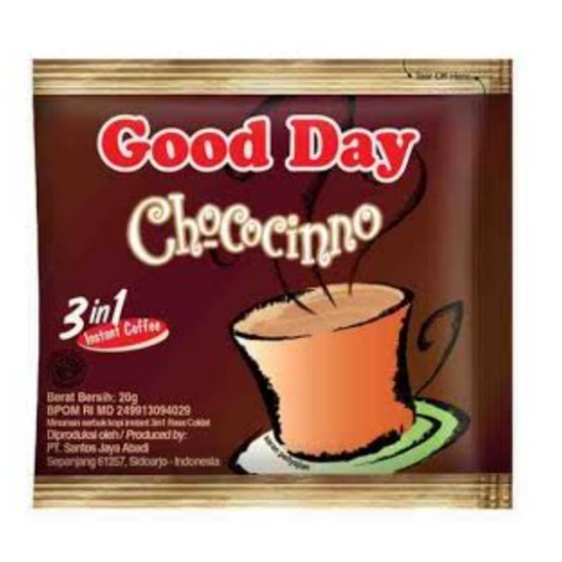 

GOOD DAY Chococinno 3in1 1 renceng (isi 10 sachet)